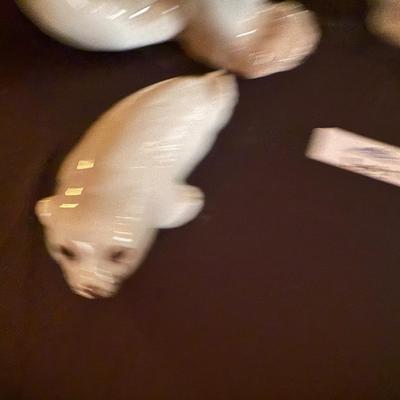 B & G/Bing Grondahl Ceramic Polar Bear #1857 & Seal #2468
