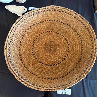 Native woven 16” diameter basket
