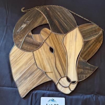 Stained Glass Bighorn Sheep
