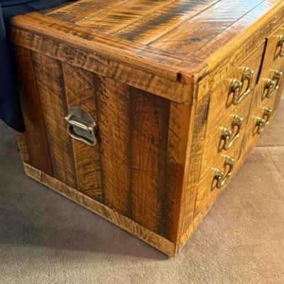 6 Drawer Wood Cabinet 28”w x 19”t x 20”d