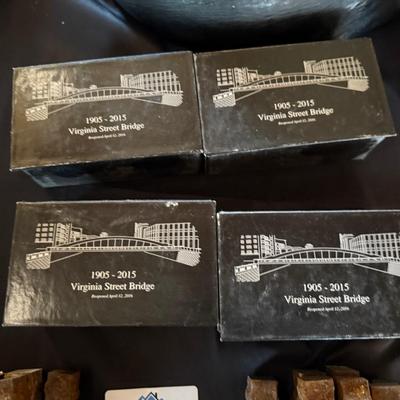 Collection of Iron Pieces from Virginia Street Bridge 1905-2015 - 6 in boxes rest loose