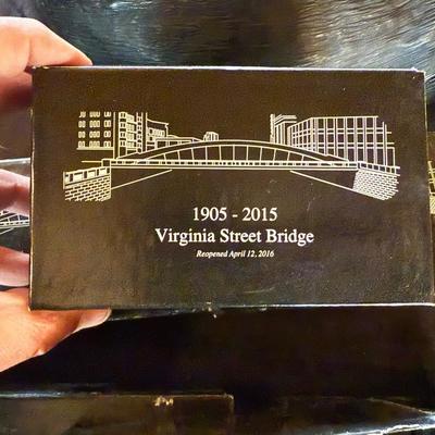 Collection of Iron Pieces from Virginia Street Bridge 1905-2015 - 6 in boxes rest loose