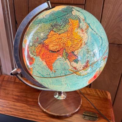 Vintage full size light up Globe