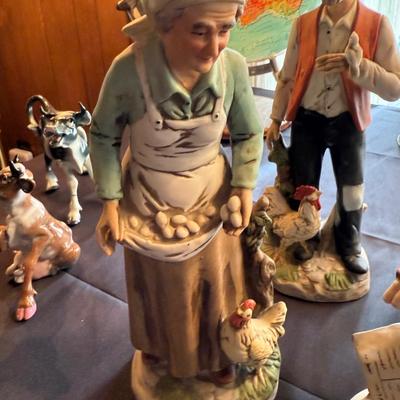 Collection of 4 ceramic figurines
