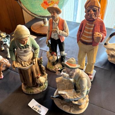 Collection of 4 ceramic figurines
