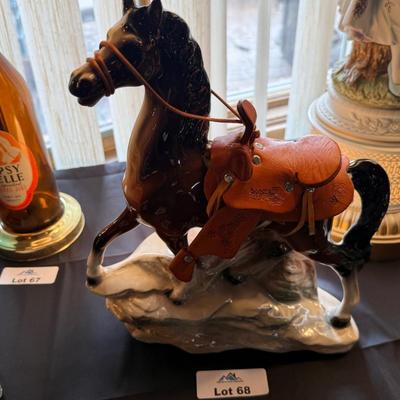 Ceramic Horse w/saddle table Light