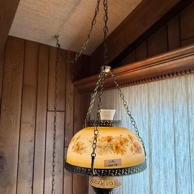 Vintage Hanging on Swag Lamp/light fixture on Chain