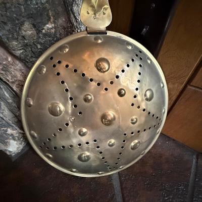 Old Brass & wood handled Bed Warmer