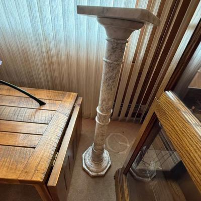 Marble 36” Tall Pedestal w/small square top