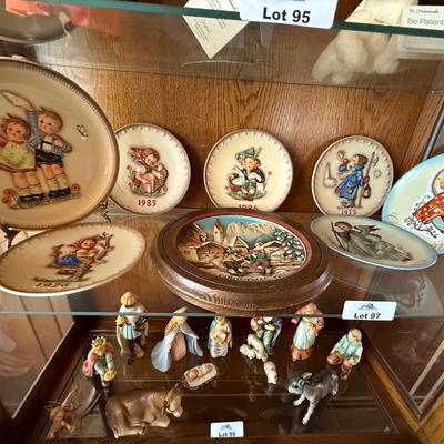 Collection of 8 various Hummel Plates & 1 stand