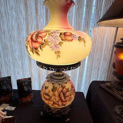 Vintage Floral 2 bulb Globe Lamp - 28”t