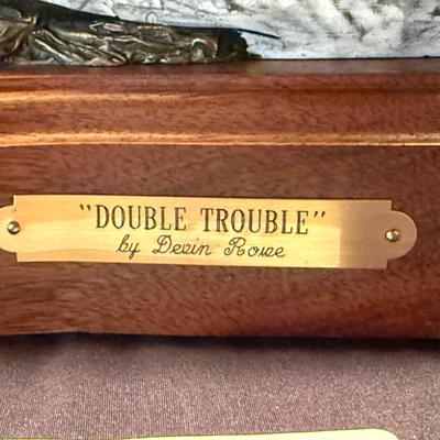 Large Bronze by Devin Rowe - "Double Trouble" Dog Statue