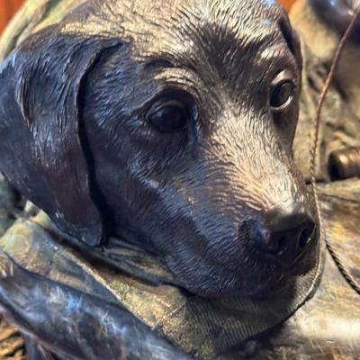 Large Bronze by Devin Rowe - "Double Trouble" Dog Statue