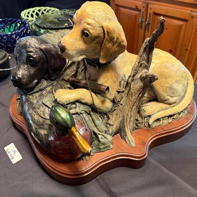 Large Bronze by Devin Rowe - "Double Trouble" Dog Statue
