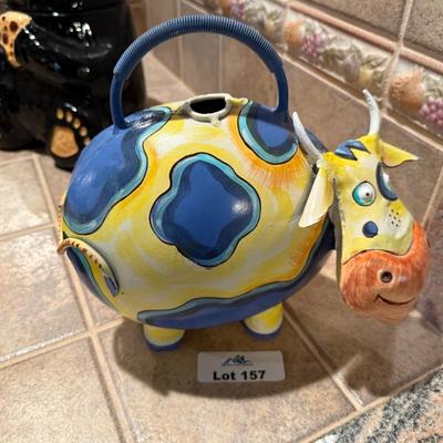 Decorative Metal Cow shaped Watering Can/Teapot