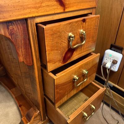 Sale Photo Thumbnail #541: 26”w x 31”t thick wood very cute desk as shown