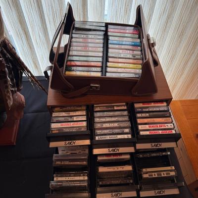 Collection of 1980’s Cassette Tapes & Cases to hold them