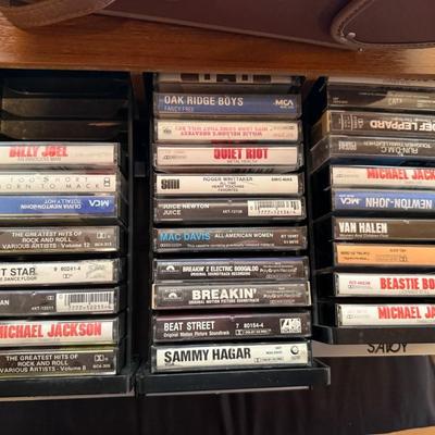 Collection of 1980’s Cassette Tapes & Cases to hold them