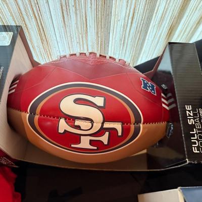 Collection of San Francisco 49ers Gear - New pieces - Ball/Bobbleheads/shirt/towel