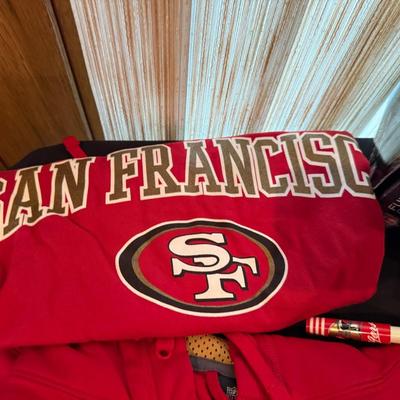 Collection of San Francisco 49ers Gear - New pieces - Ball/Bobbleheads/shirt/towel