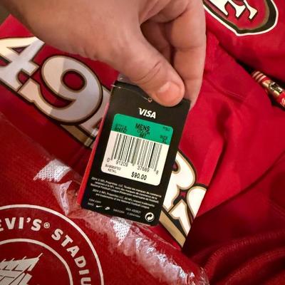 Collection of San Francisco 49ers Gear - New pieces - Ball/Bobbleheads/shirt/towel