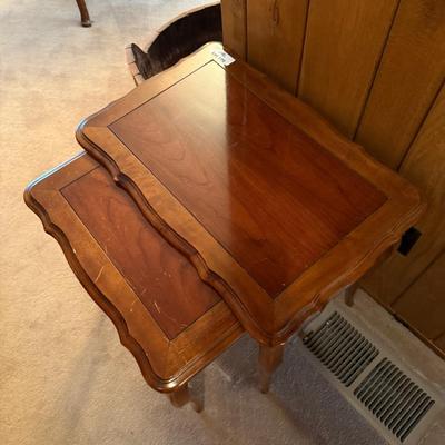 Pair of Wood Nesting Tables