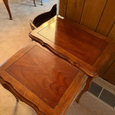 Pair of Wood Nesting Tables