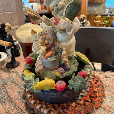 Decorative Chef Themed water fountain w/out pump