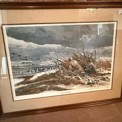Clint Reneson “Good Old Days” hunting signed & #’d piece