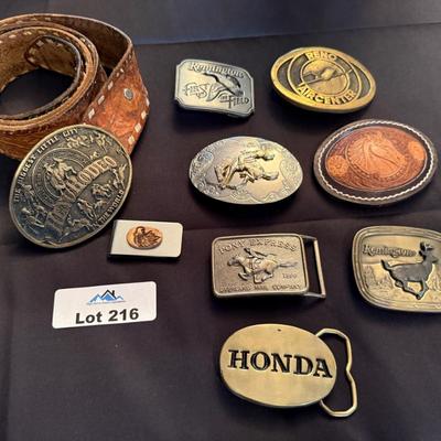 Sale Photo Thumbnail #714: mostly cowboy themed, Reno Rodeo w/belt & 1 money clip