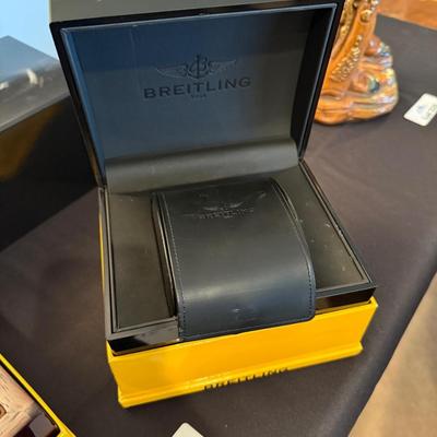 2 Breitling Wood Watch Boxes with Exterior Boxes