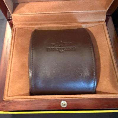 2 Breitling Wood Watch Boxes with Exterior Boxes