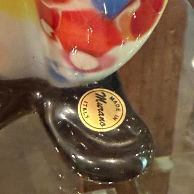 Handblown Murano glass clown about 9”t