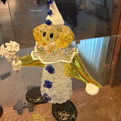 Pair of Smaller Glass Clowns - Murano