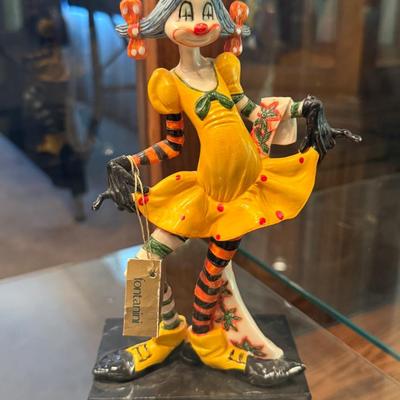 Decorative Fontanini Clown girl sculpture made in Italy w/tag