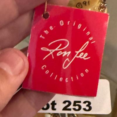 Ron Lee signed sculpture on stone Cupid in a heart
