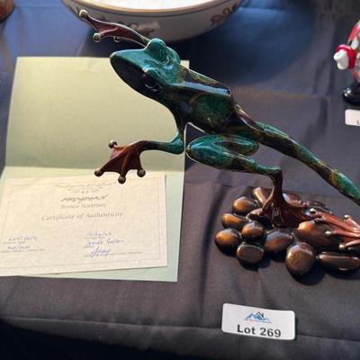 Bronze Sculpture titled "Leapfrog" by Tim Cottrell - aka Frogman