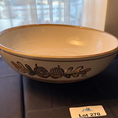 Louisville Stoneware 12” diameter bowl w/Acorn pattern