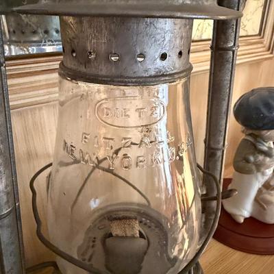 Vintage Dietz railroad lantern with clear glass