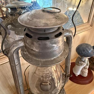 Vintage Dietz railroad lantern with clear glass