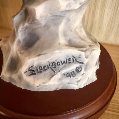 Resin Sculpture “Points of View” by Slockbower 2 eagles 10”t sculpture