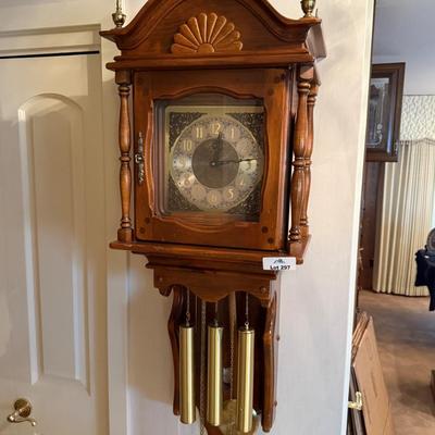 New England Clock Co. Wall Grandfather Clock w/manual