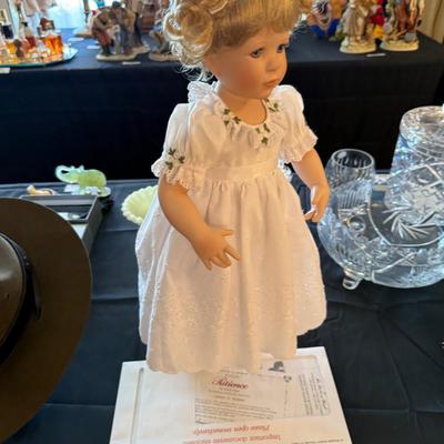 Sale Photo Thumbnail #1026: Doll with box and paperwork 1 of 4 in auction w/stand too