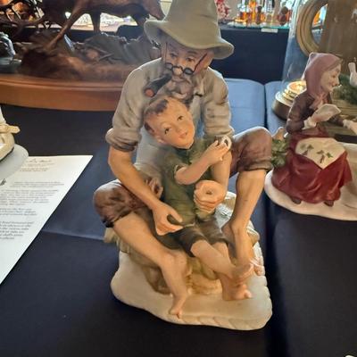 3 Capodimonte Style porcelain figures