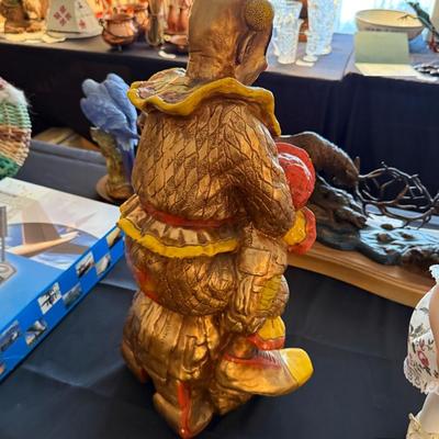 1968 Progressive Art Products ceramic gold painted clowns