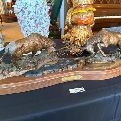 Bronze “Battle at Timber Creek” by Rick Terry #243/1500