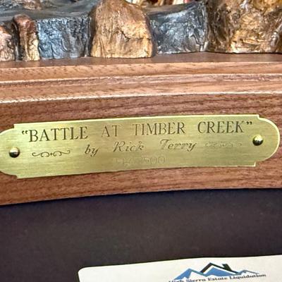 Bronze “Battle at Timber Creek” by Rick Terry #243/1500