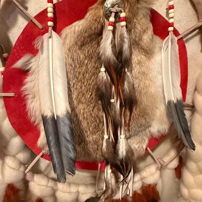 Large Mandella/Dreamcatcher w/feathers & lots of detail