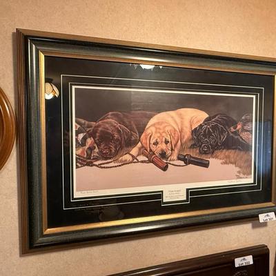 Wood framed titled “3 Amigos” by Joanne Graham #8/100 AP