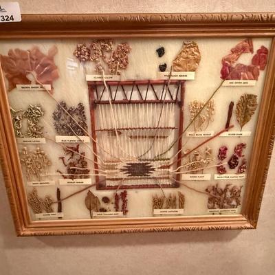 Framed collection of Native American thread to origin